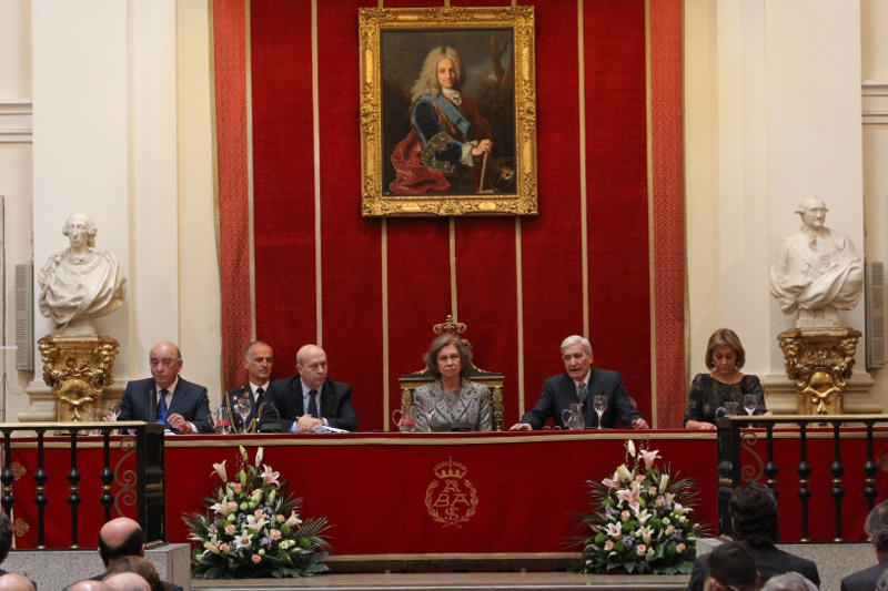 Queen Sofia at the Royal Academy of Arts.