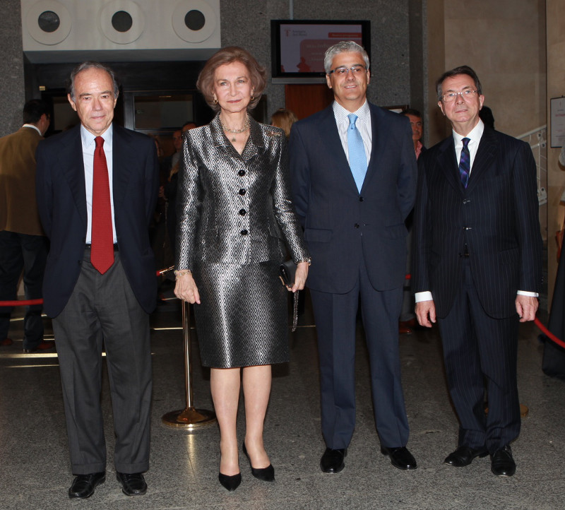 Queen Sofia at the Royal Theater in Madrid this week.