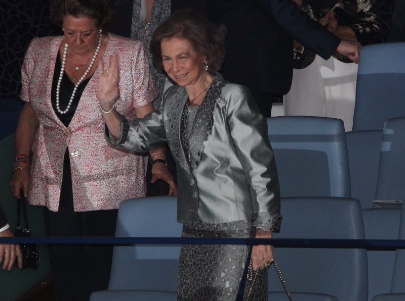Queen Sofia at the opera in Valencia over the weekend.
