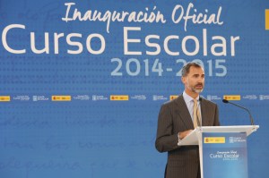 King Felipe opening the school year.